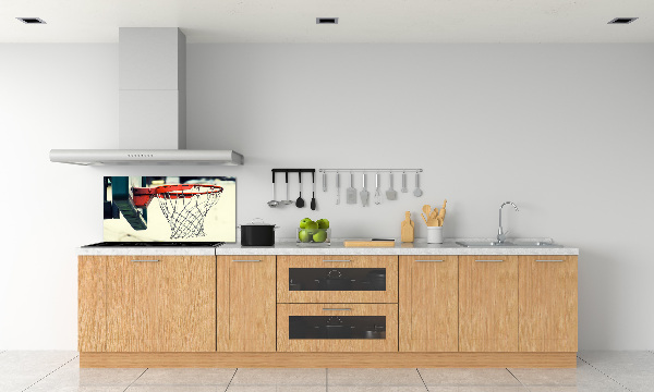 Rivestimento parete cucina con motivo a tema pallacanestro