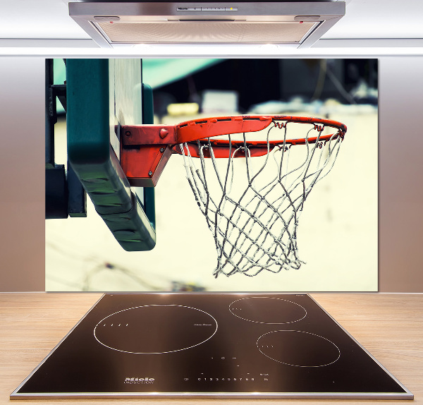 Rivestimento parete cucina con motivo a tema pallacanestro