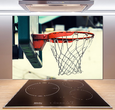Rivestimento parete cucina con motivo a tema pallacanestro