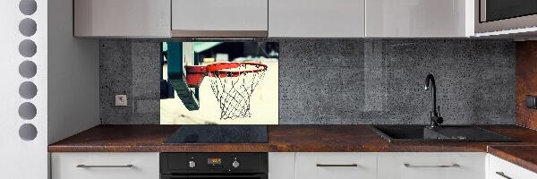 Rivestimento parete cucina con motivo a tema pallacanestro