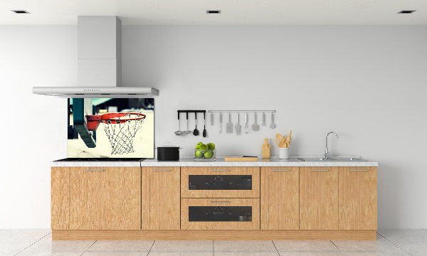 Rivestimento parete cucina con motivo a tema pallacanestro
