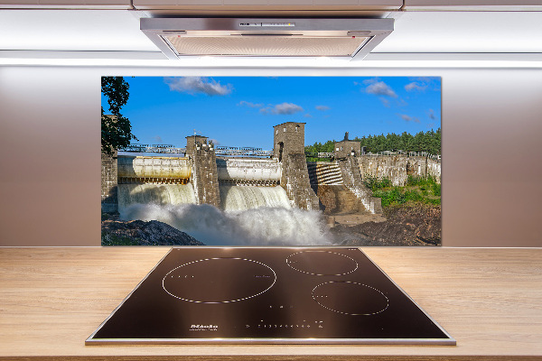 Pannello paraschizzi cucina con diga idraulica integrata