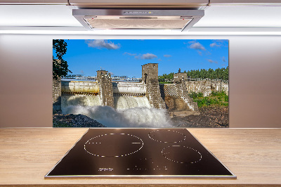 Pannello paraschizzi cucina con diga idraulica integrata