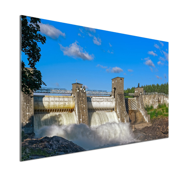 Pannello paraschizzi cucina con diga idraulica integrata