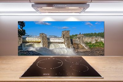 Pannello paraschizzi cucina con diga idraulica integrata