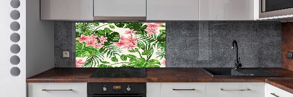 Pannello paraschizzi cucina con motivo floreale
