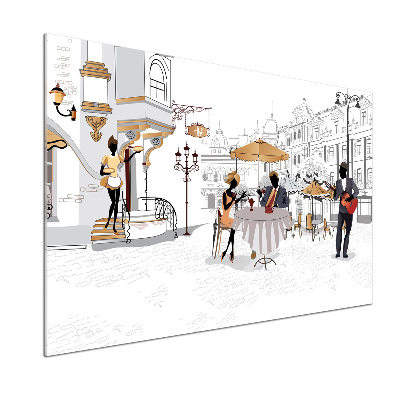 Pannello paraschizzi cucina con motivo caffetteria