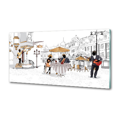 Pannello paraschizzi cucina con motivo caffetteria