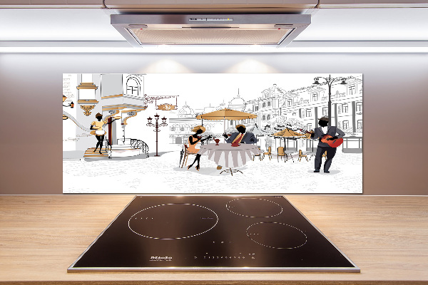 Pannello paraschizzi cucina con motivo caffetteria