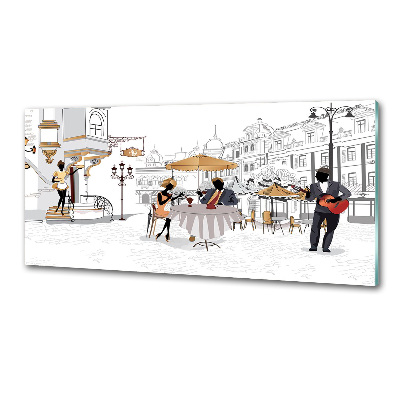 Pannello paraschizzi cucina con motivo caffetteria