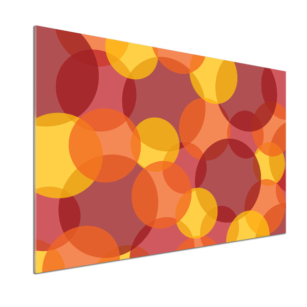 Rivestimento parete cucina con motivo di cerchi colorati