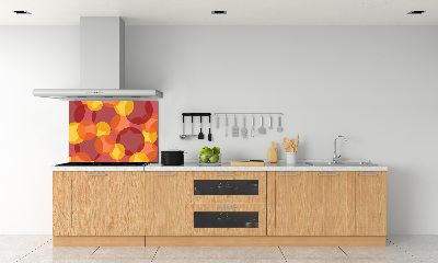 Rivestimento parete cucina con motivo di cerchi colorati
