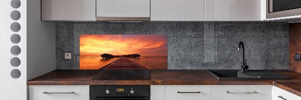 Rivestimento parete cucina in stile bungalow alle Maldive