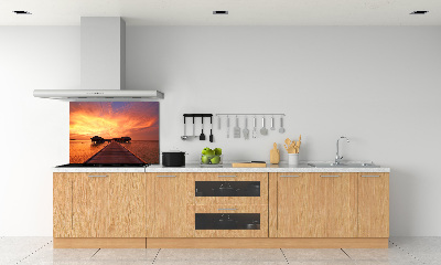 Rivestimento parete cucina in stile bungalow alle Maldive