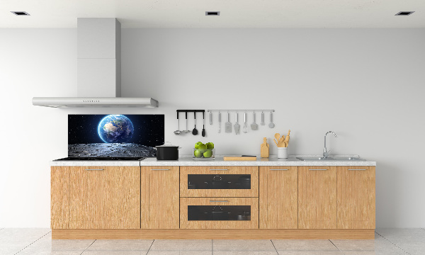 Rivestimento parete cucina con motivo Pianeta Terra