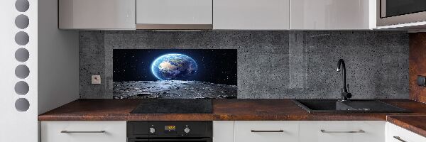 Rivestimento parete cucina con motivo Pianeta Terra