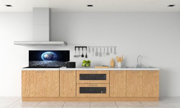 Rivestimento parete cucina con motivo Pianeta Terra