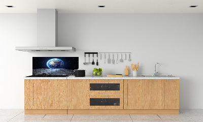 Rivestimento parete cucina con motivo Pianeta Terra