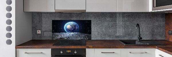 Rivestimento parete cucina con motivo Pianeta Terra