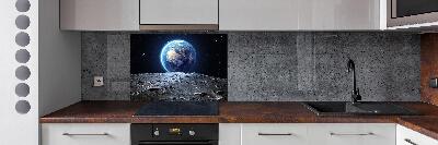 Rivestimento parete cucina con motivo Pianeta Terra