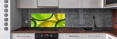 Rivestimento parete cucina con motivo limone e lime