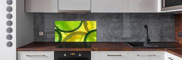 Rivestimento parete cucina con motivo limone e lime