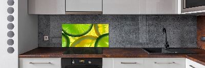 Rivestimento parete cucina con motivo limone e lime