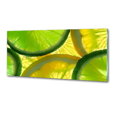 Rivestimento parete cucina con motivo limone e lime