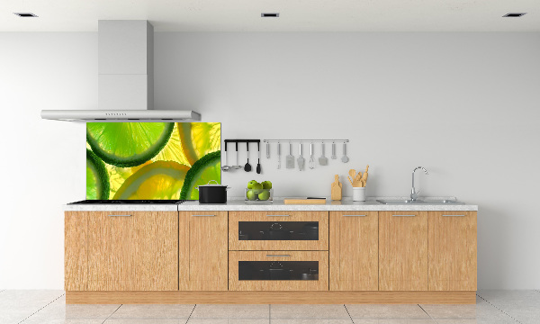 Rivestimento parete cucina con motivo limone e lime