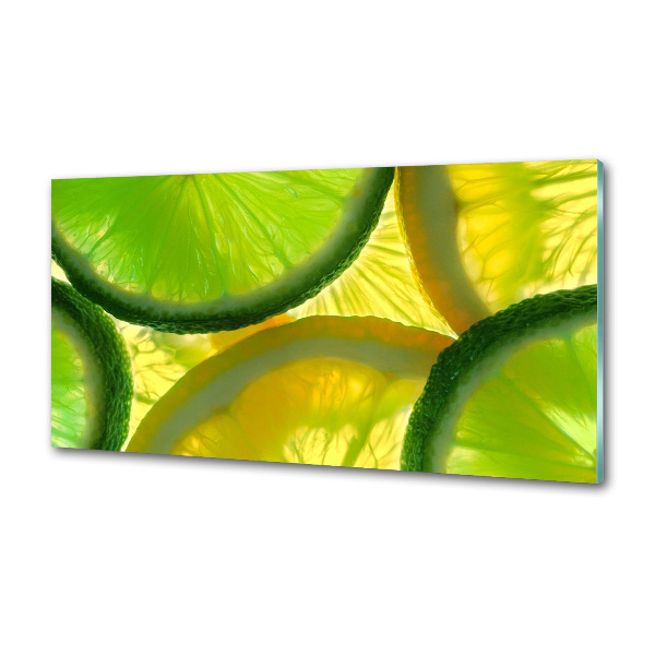 Rivestimento parete cucina con motivo limone e lime