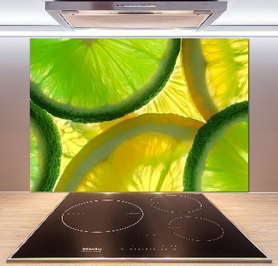 Rivestimento parete cucina con motivo limone e lime