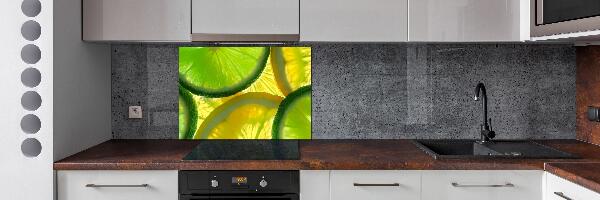 Rivestimento parete cucina con motivo limone e lime