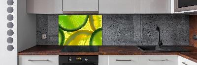 Rivestimento parete cucina con motivo limone e lime