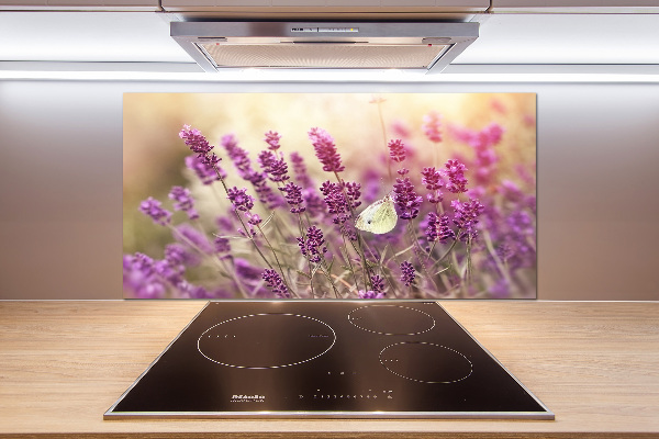 Pannello paraschizzi cucina con motivo lavanda