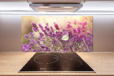 Pannello paraschizzi cucina con motivo lavanda