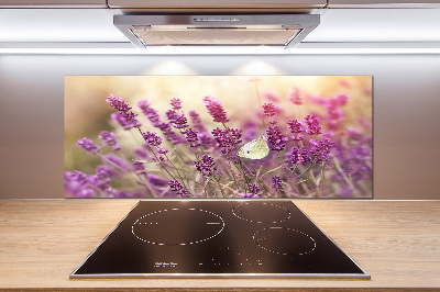 Pannello paraschizzi cucina con motivo lavanda