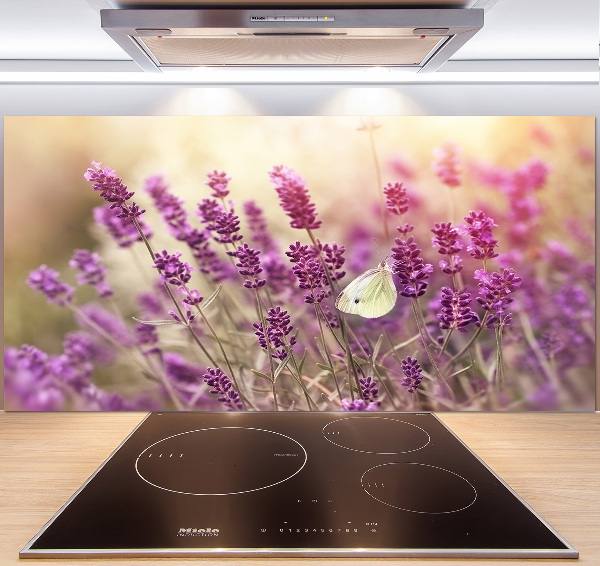 Pannello paraschizzi cucina con motivo lavanda