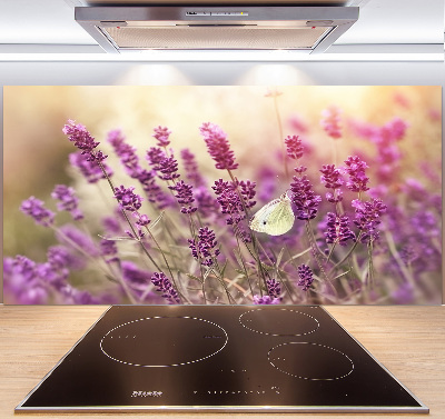 Pannello paraschizzi cucina con motivo lavanda