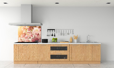 Rivestimento parete cucina con motivo fiori di ciliegio