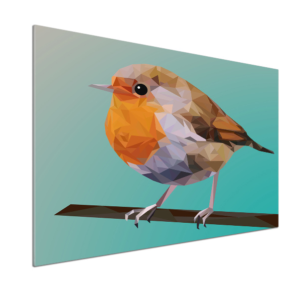 Rivestimento parete cucina con motivo Pettirosso