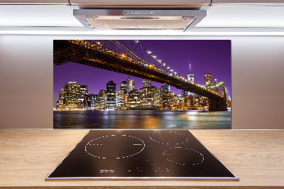 Rivestimento parete cucina con motivo Manhattan di notte