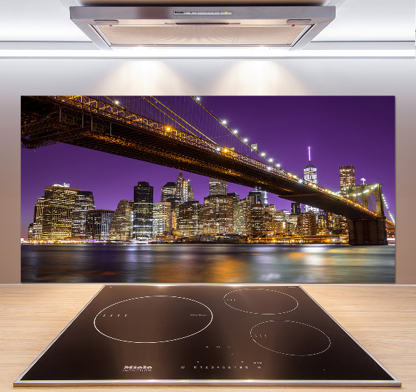 Rivestimento parete cucina con motivo Manhattan di notte