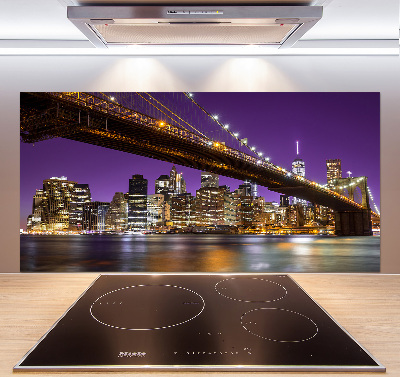 Rivestimento parete cucina con motivo Manhattan di notte