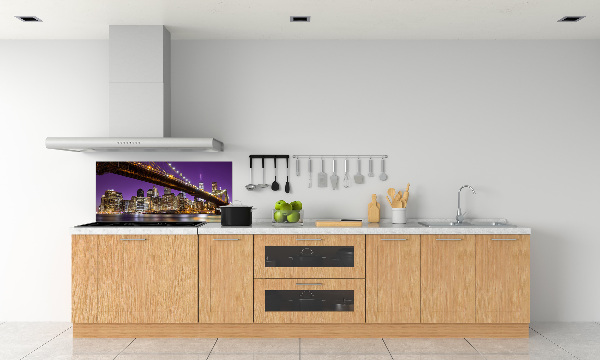 Rivestimento parete cucina con motivo Manhattan di notte