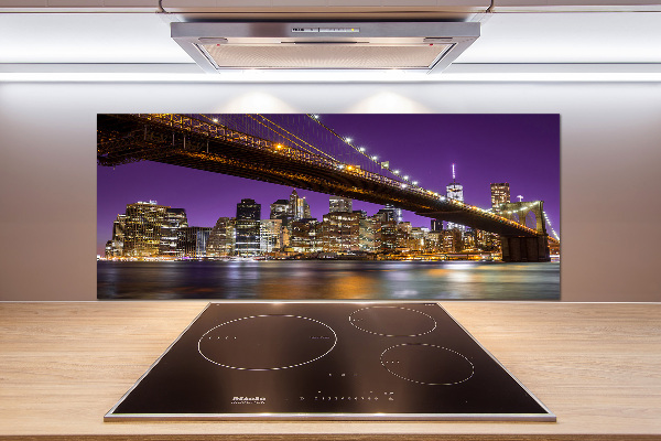 Rivestimento parete cucina con motivo Manhattan di notte