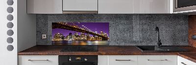 Rivestimento parete cucina con motivo Manhattan di notte