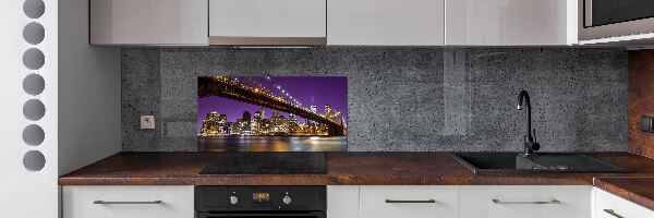 Rivestimento parete cucina con motivo Manhattan di notte