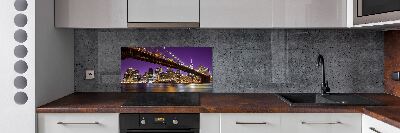 Rivestimento parete cucina con motivo Manhattan di notte