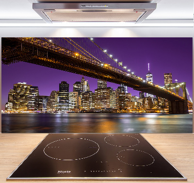 Rivestimento parete cucina con motivo Manhattan di notte