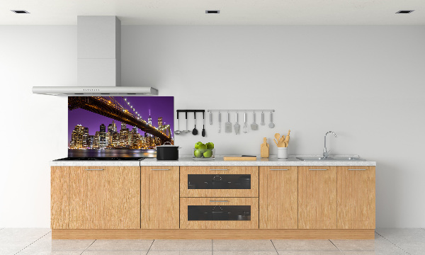 Rivestimento parete cucina con motivo Manhattan di notte